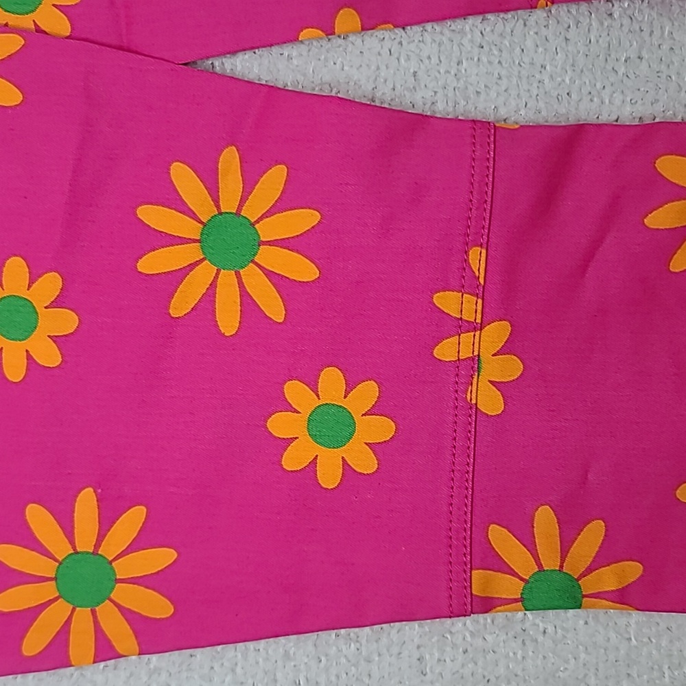 Free People Youthquake Printed Hi-Rise Crop Flare Jeans Lipstick Combo Pink -NWT - Picture 15 of 17